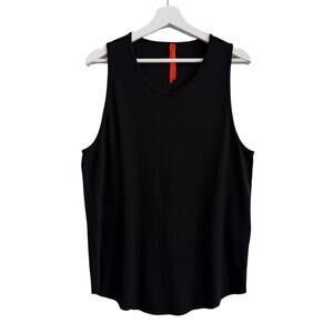 Raquel Allegra Black Cotton Jersey Tank Top Relaxed Minimalist Capsule 0 NWT